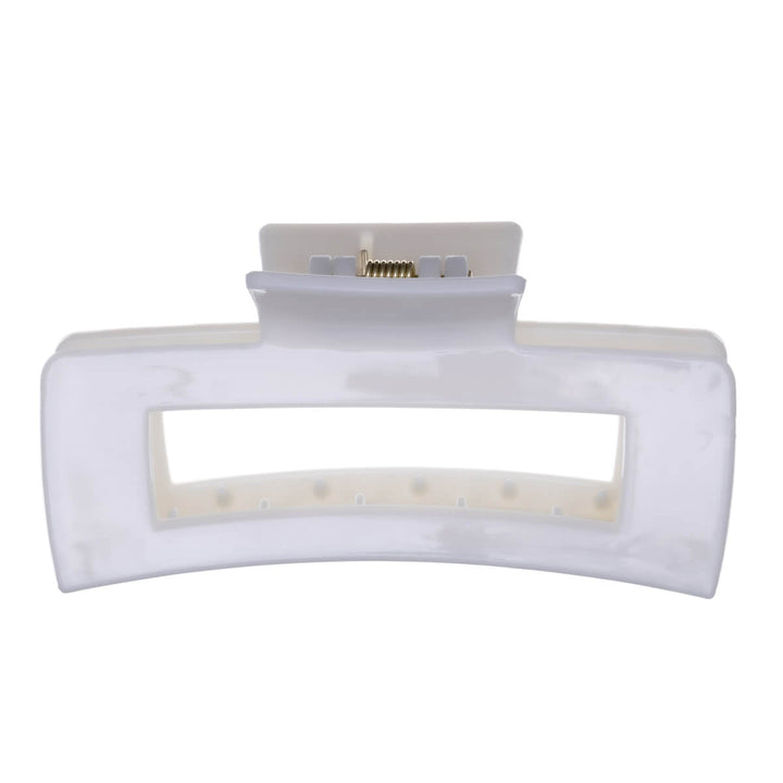 Rectangular hair clip, flexible plastic shark tooth, 10 cm