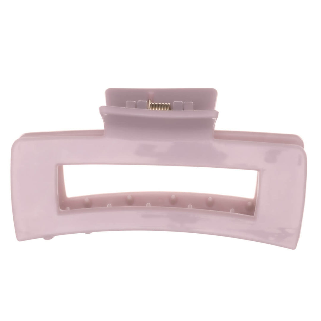 Rectangular hair clip, flexible plastic shark tooth, 10 cm