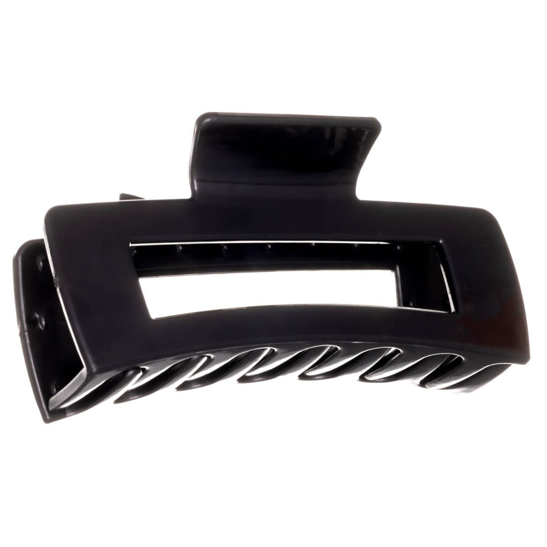 Rectangular hair clip, flexible plastic shark tooth, 10 cm