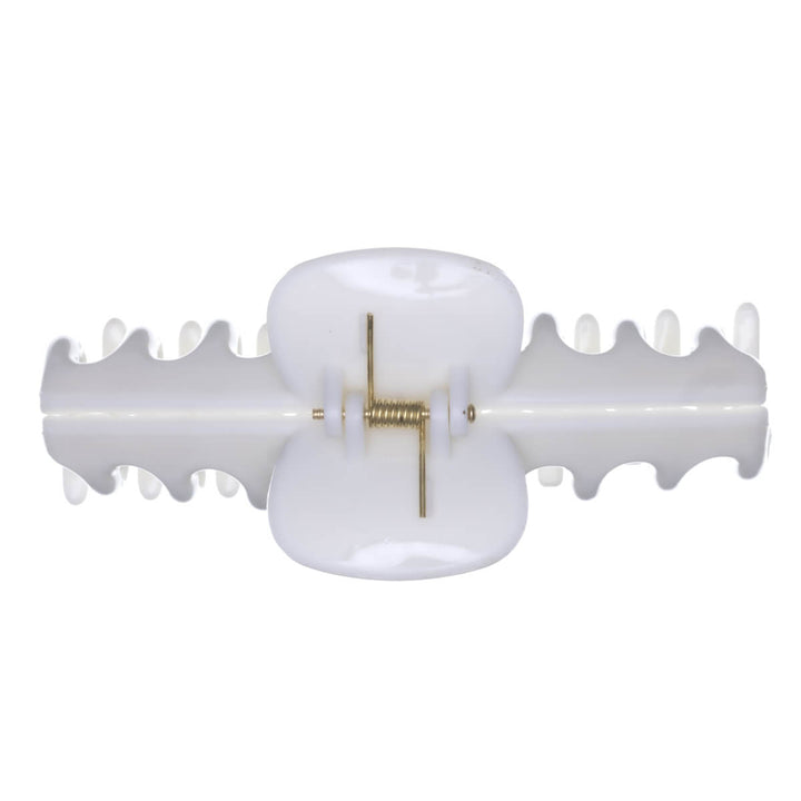 Round claw hair clip, flexible plastic shark tooth, 10.5 cm