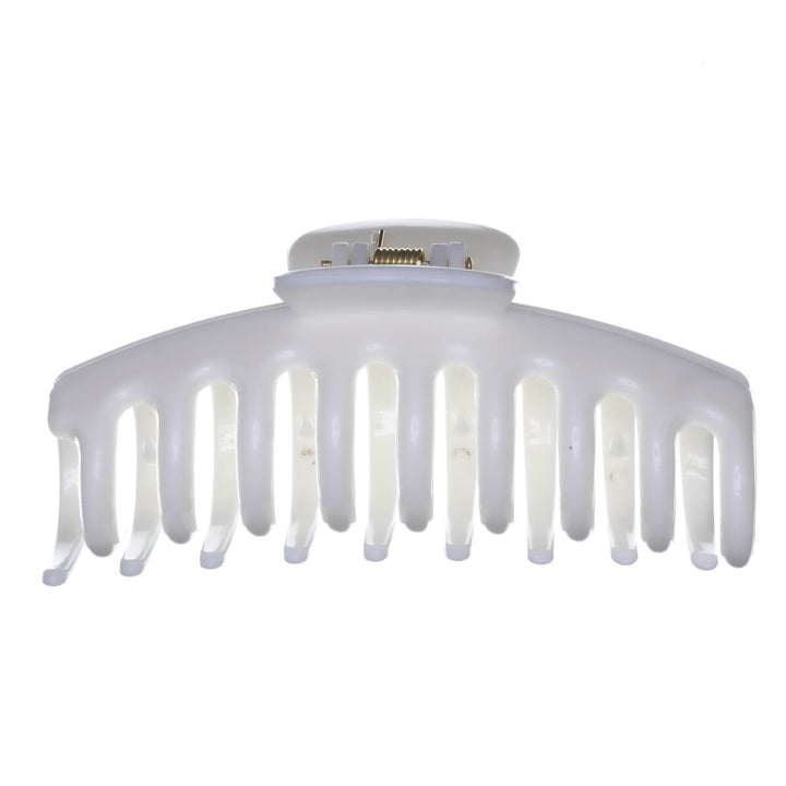 Round claw hair clip, flexible plastic shark tooth, 10.5 cm