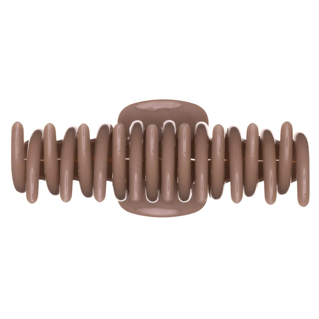 Round claw hair clip, flexible plastic shark tooth, 10.5 cm