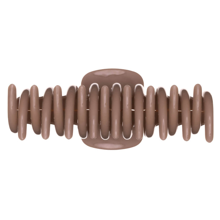 Round claw hair clip, flexible plastic shark tooth, 10.5 cm