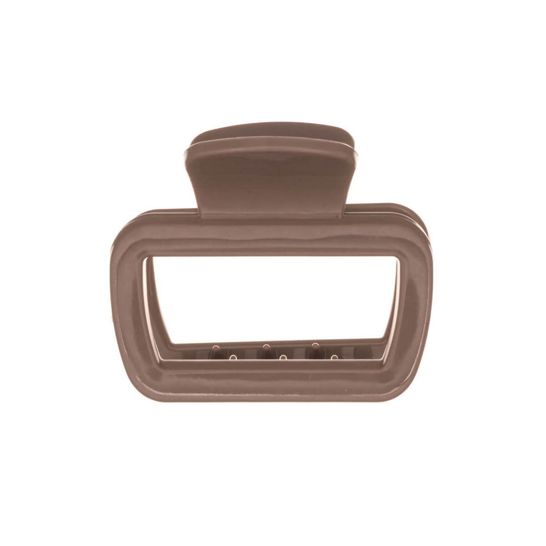 Rectangular hair clip, flexible plastic shark tooth, 6.3 cm