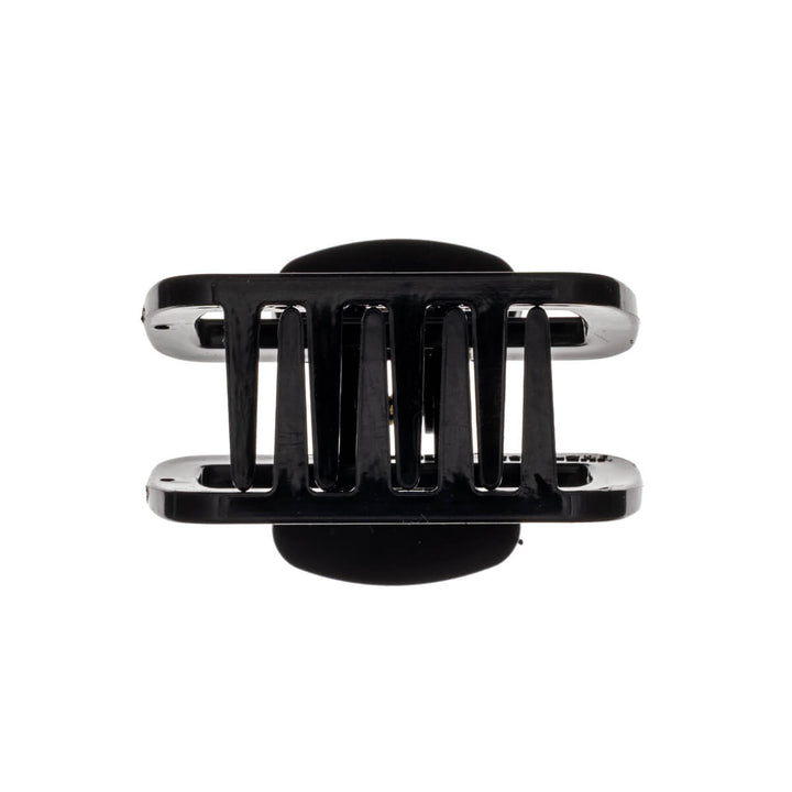 Rectangular hair clip, flexible plastic shark tooth, 6.3 cm