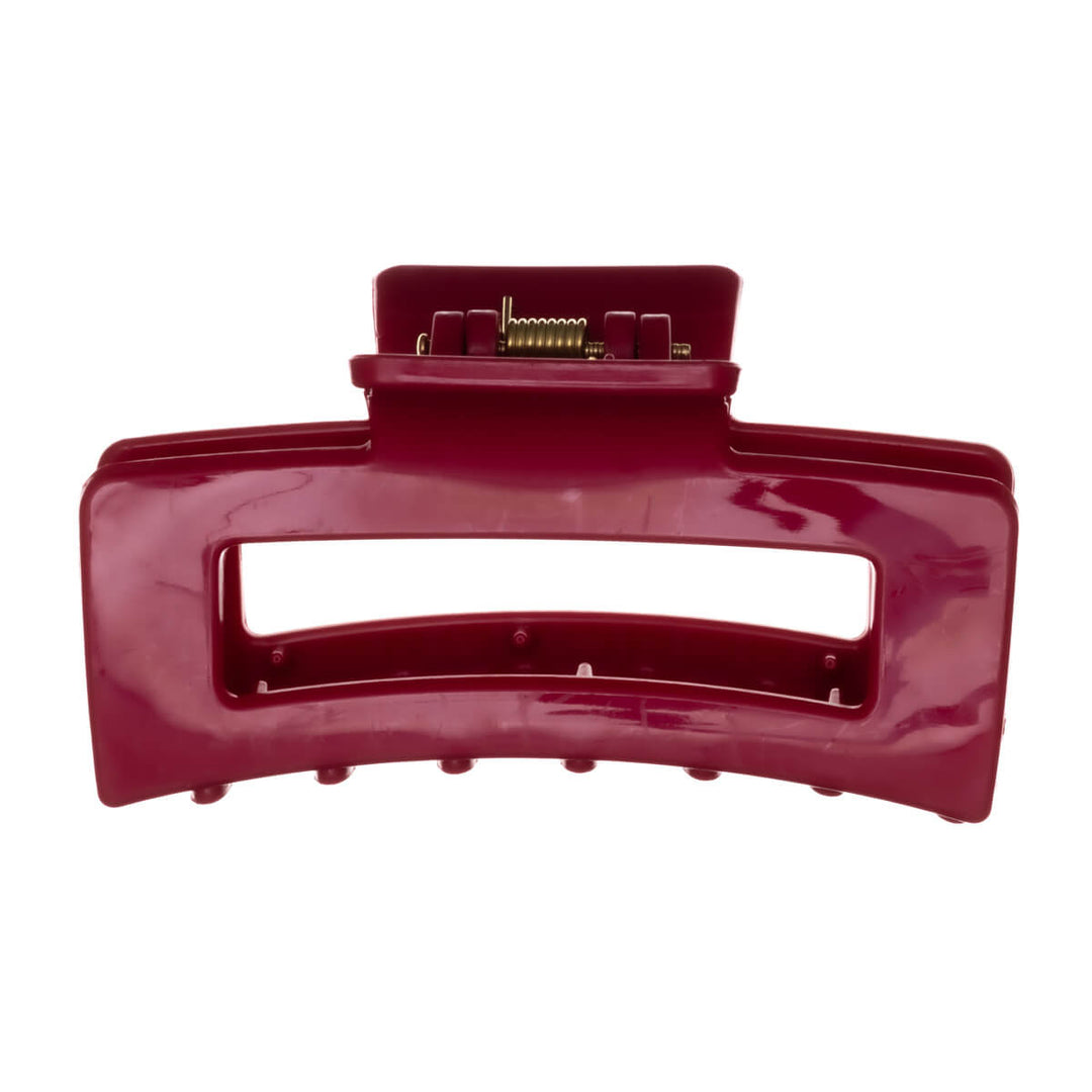 Rectangular hair clip, flexible plastic shark tooth, 8.5 cm