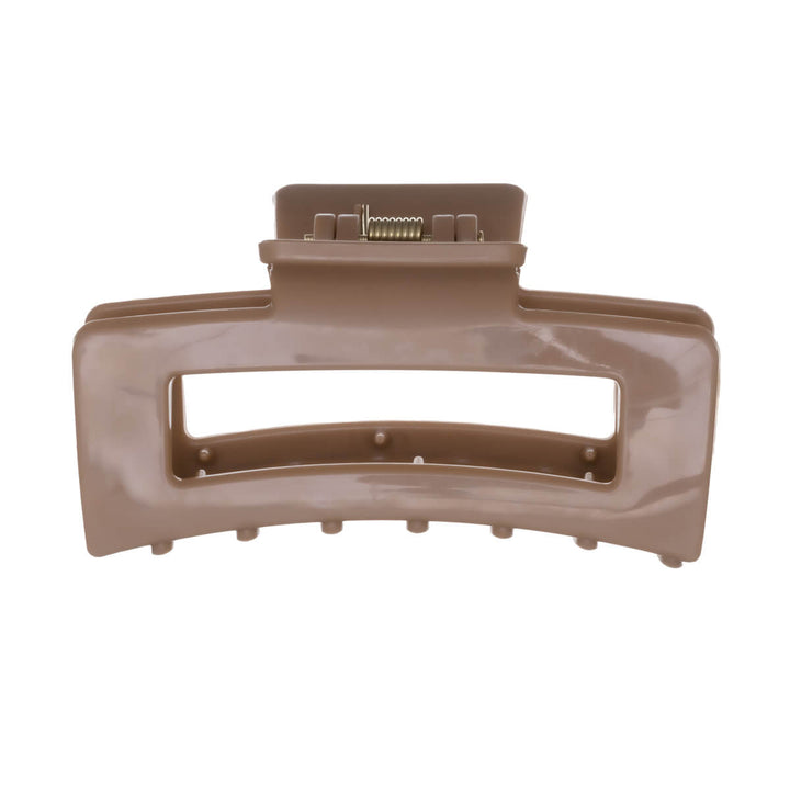 Rectangular hair clip, flexible plastic shark tooth, 8.5 cm