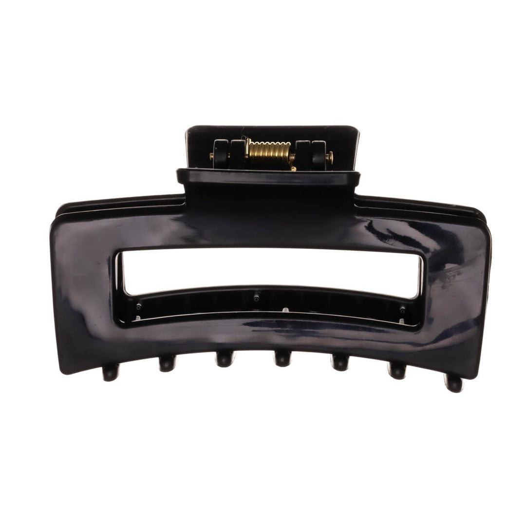 Rectangular hair clip, flexible plastic shark tooth, 8.5 cm