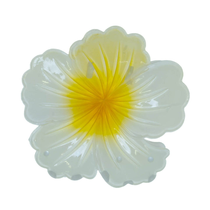 Blommig hårklämma 7,5 cm – färgglad blommig hårklämma