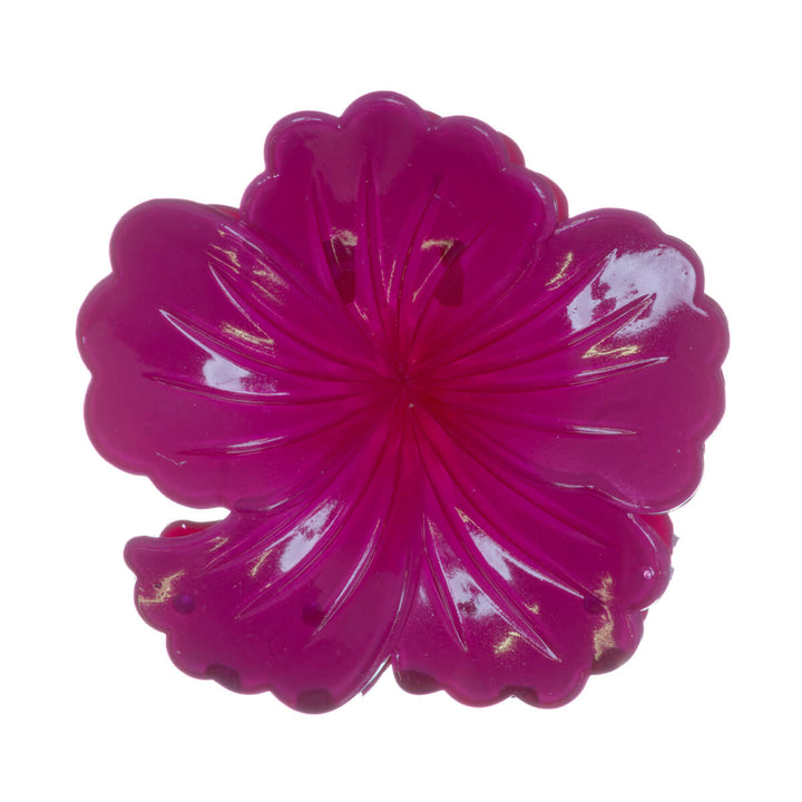Blommig hårklämma 7,5 cm – färgglad blommig hårklämma