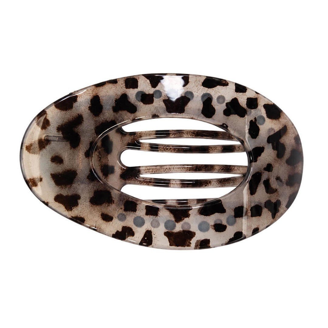 Side-entry hair clip, shark tooth, 10.5 cm - oval shape
