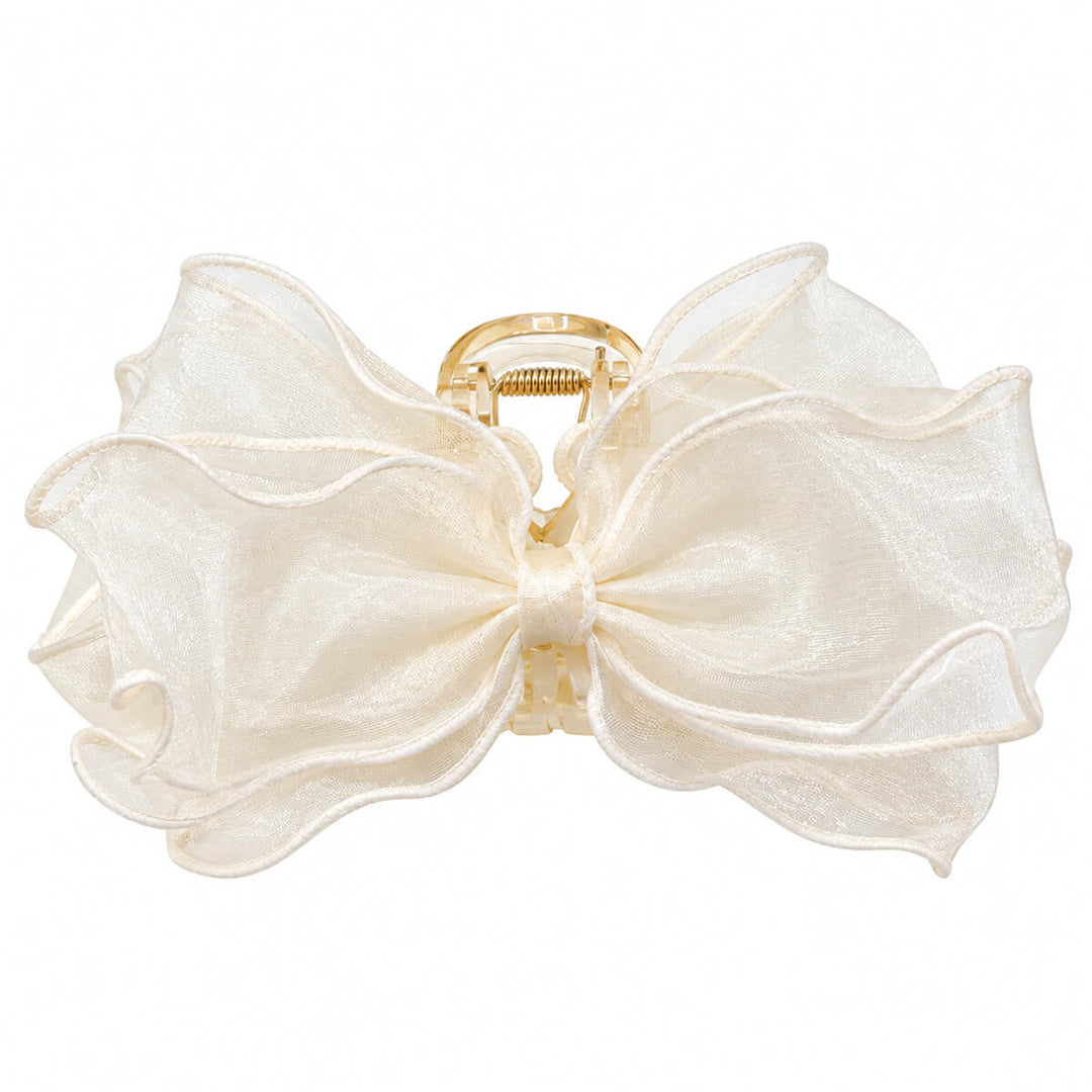 Fabric bow tie with shark tooth design—three-layer bow tie