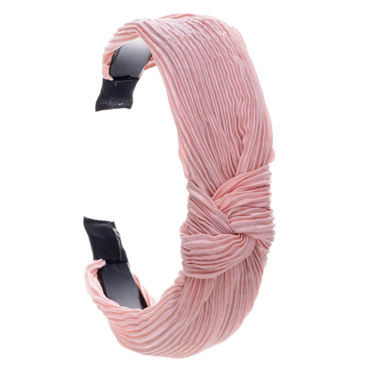 Plissé satin hairband with knot 2,9cm