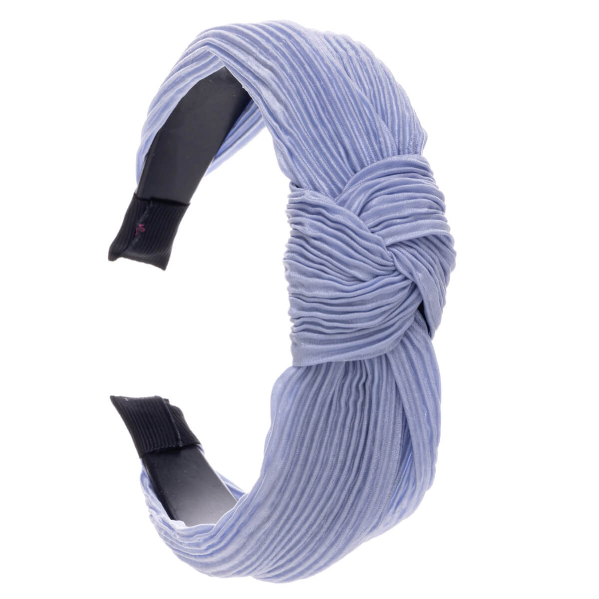 Plised Satin Hair Collar med en knut 2,9 cm