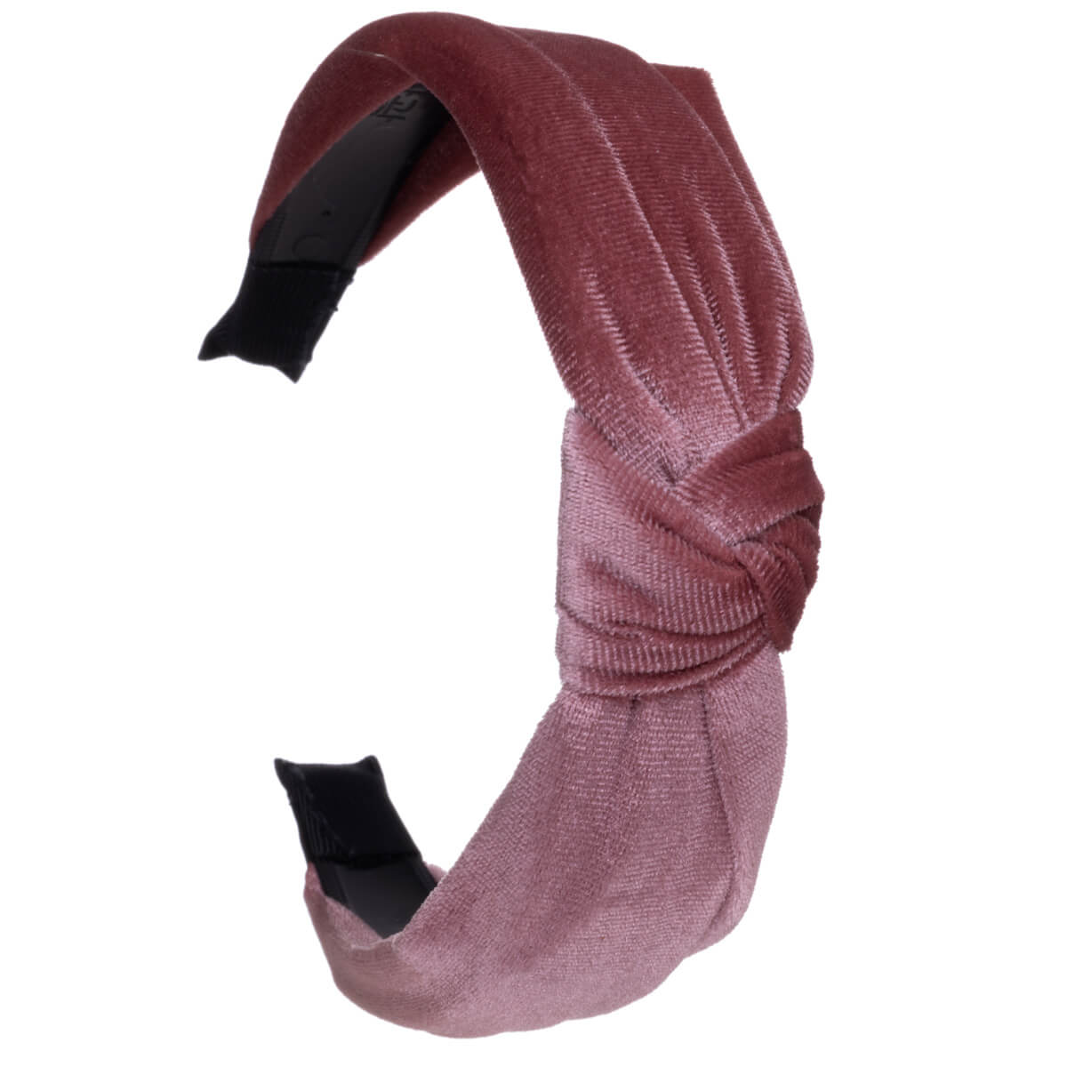 Monochrome velvet hairband with knot 3,2cm