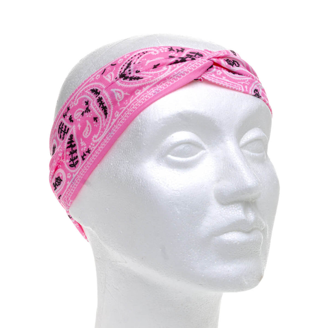 Leveä joustava hiuspanta bandana paisley kuviointi