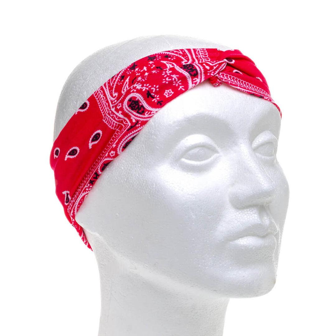 Leveä joustava hiuspanta bandana paisley kuviointi