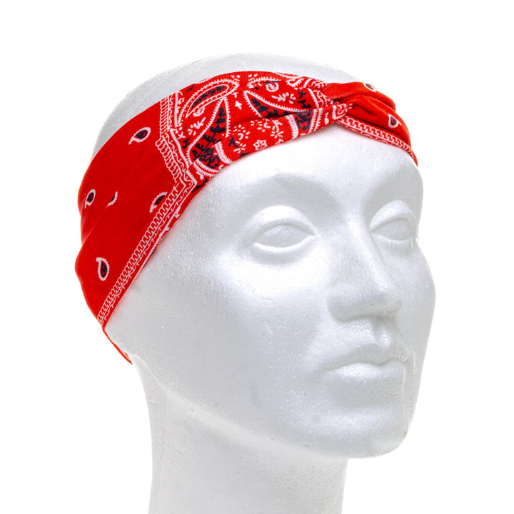 Leveä joustava hiuspanta bandana paisley kuviointi