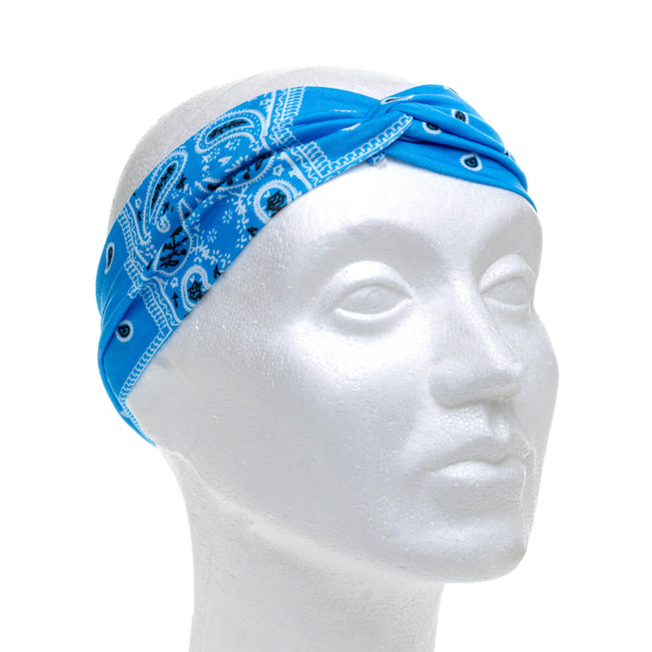 Leveä joustava hiuspanta bandana paisley kuviointi