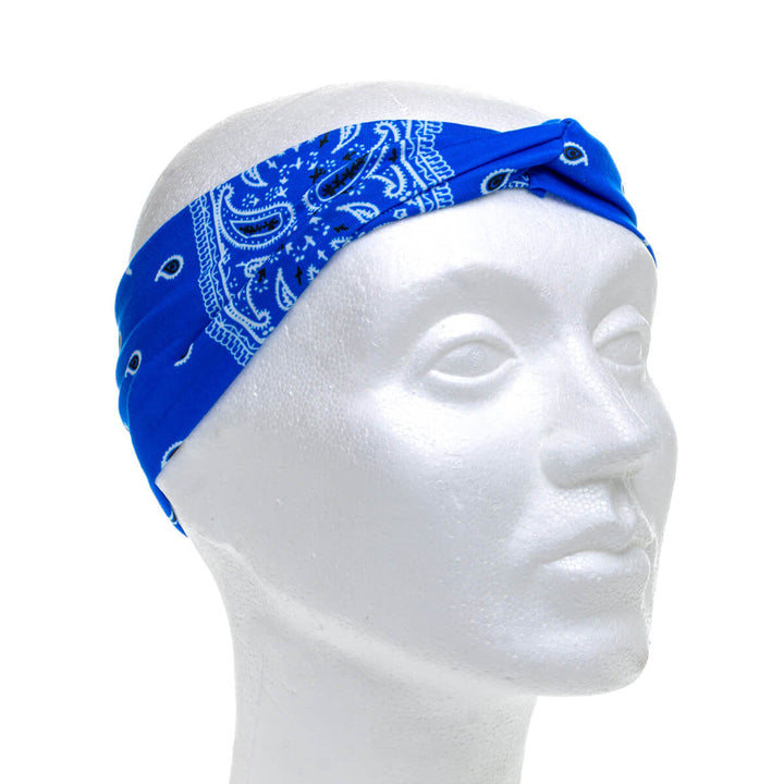 Leveä joustava hiuspanta bandana paisley kuviointi