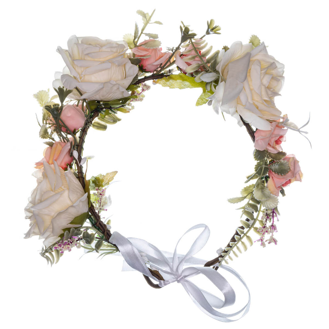 Fantastisk krans för håret med rosor