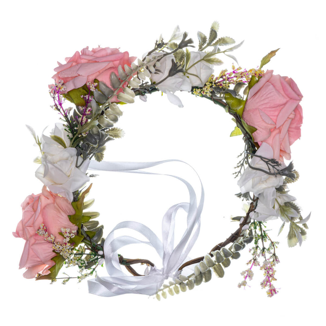 Fantastisk krans för håret med rosor