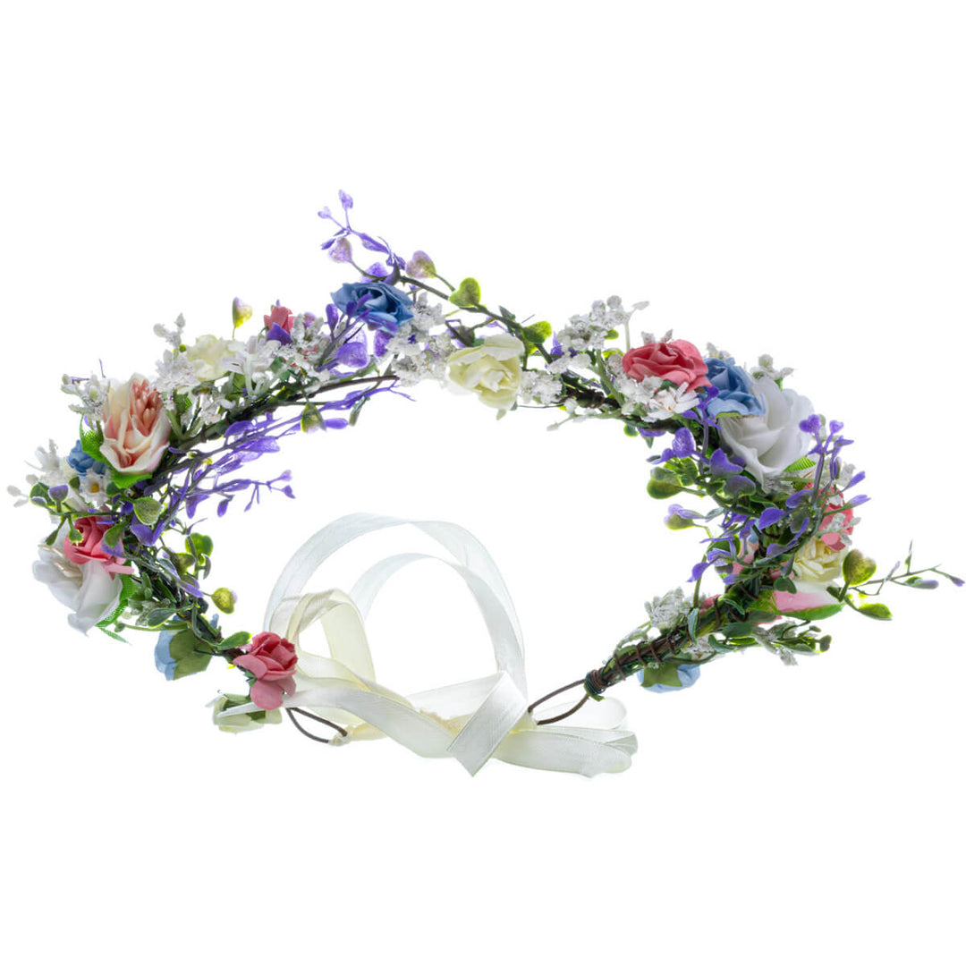 Pappersros till blomsterkransen