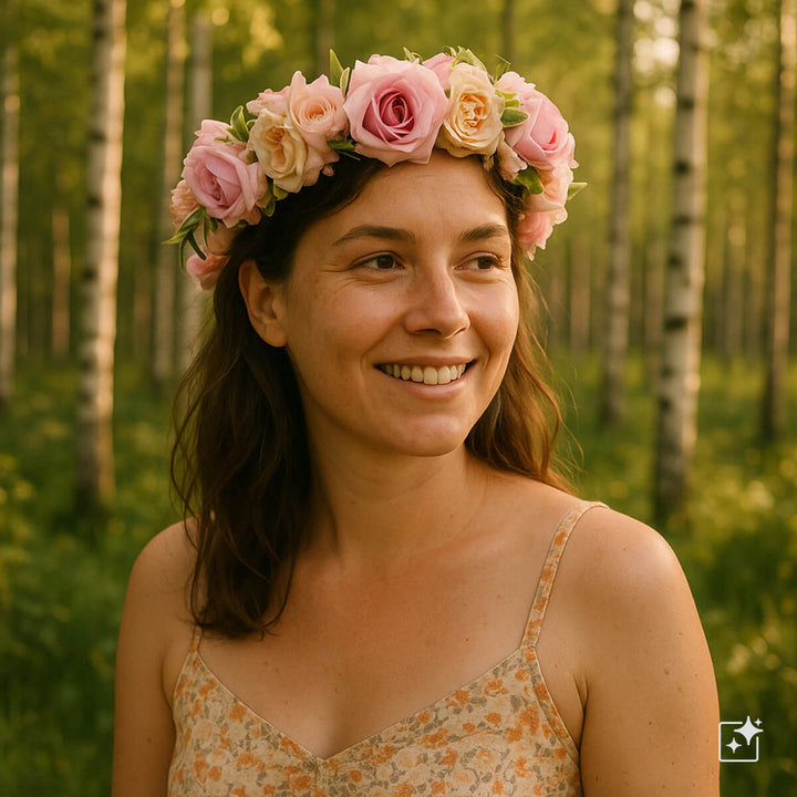 Flower Wreath with Big Roses