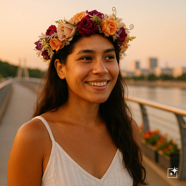 Runsas Monivärinen Boheemi Kukkaseppele