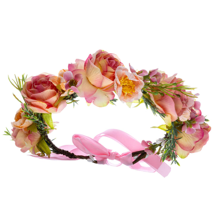 Rose Carnation Flower Wreath