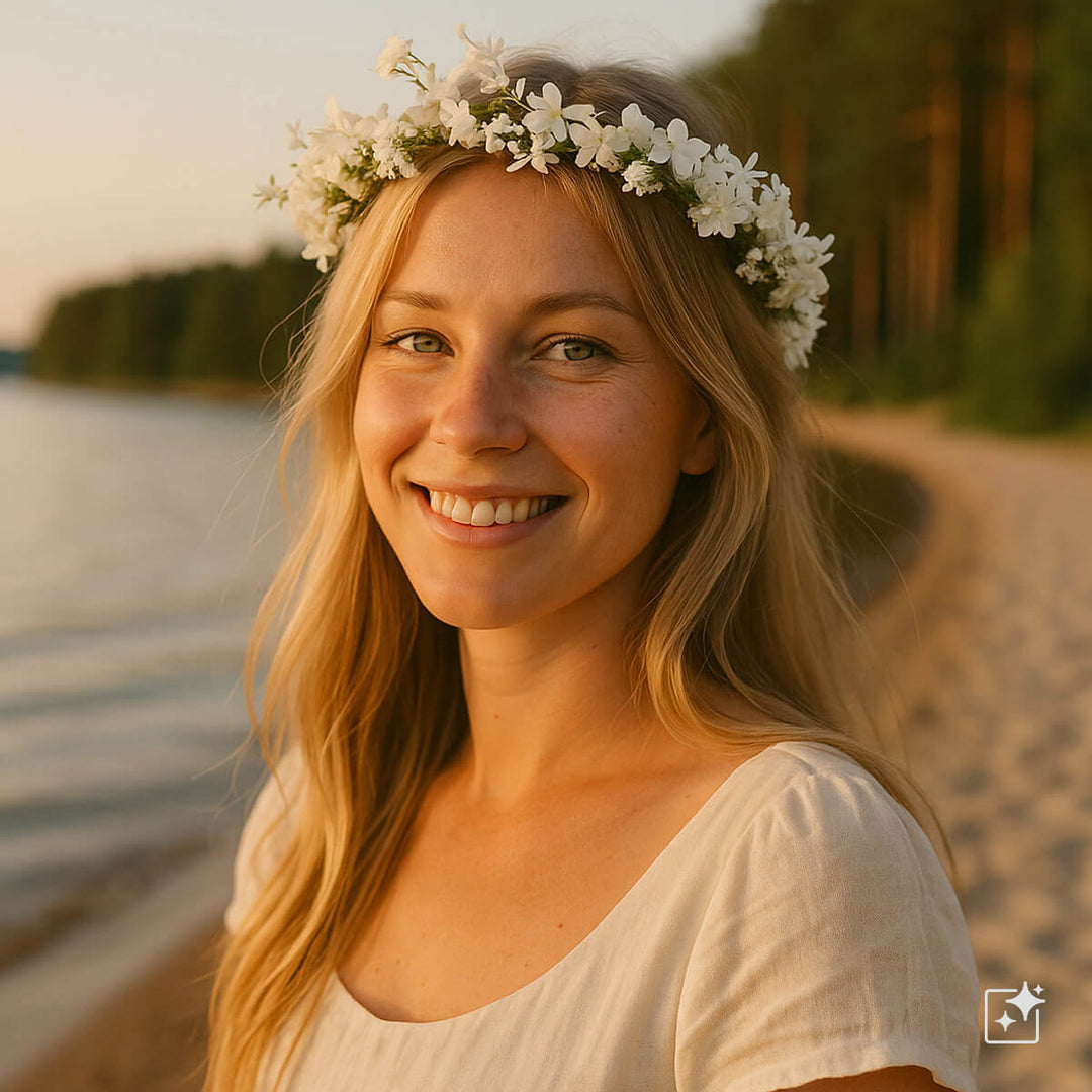 Kukkaseppele Valkoisista Hortensian Terälehdistä