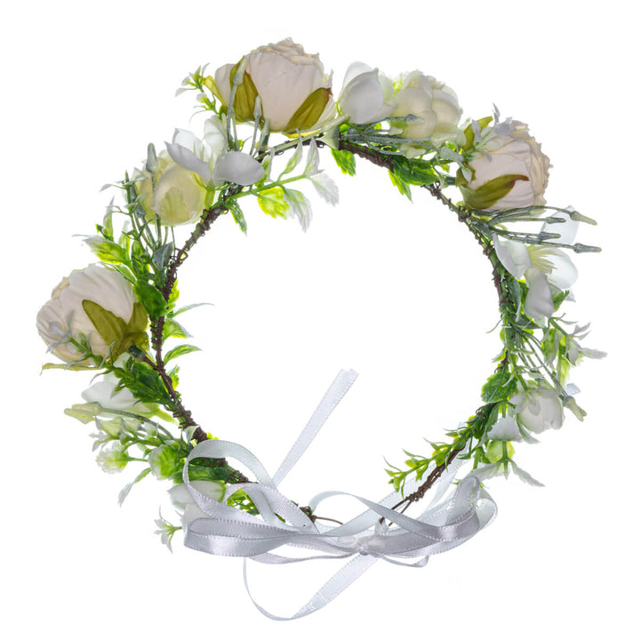 Festlig ros till blomsterkransen