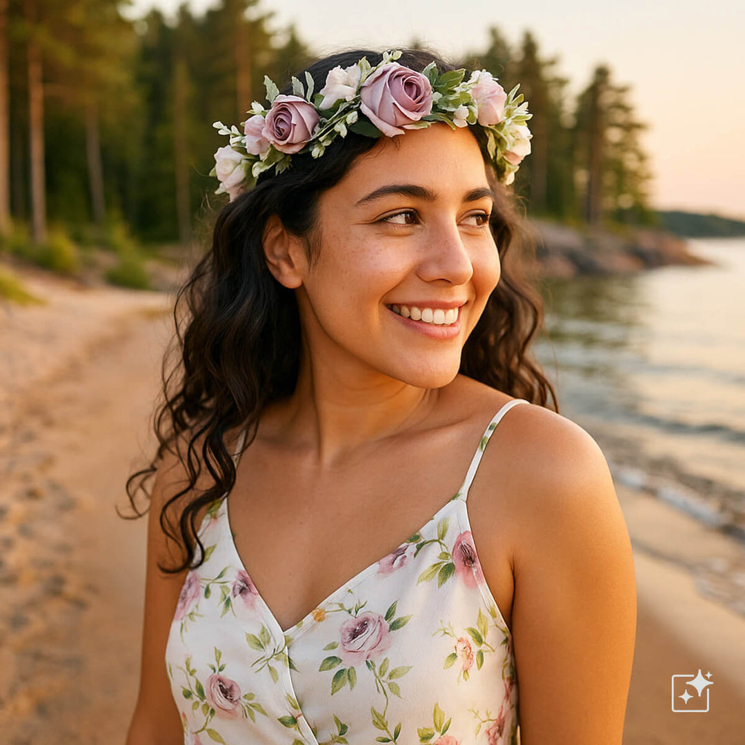 Festive Rose for the Flower Wreath