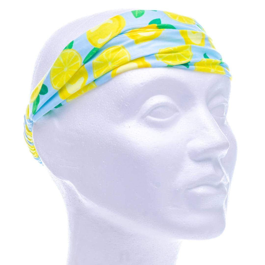 Lemon patterned fabric elastic hairband
