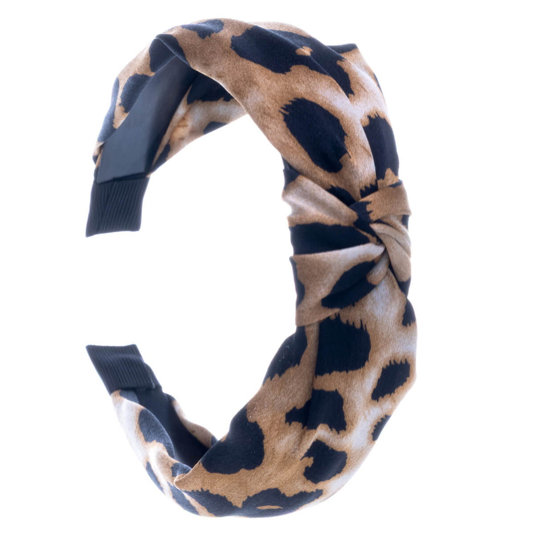 Leopard hårband med knut 2,9cm