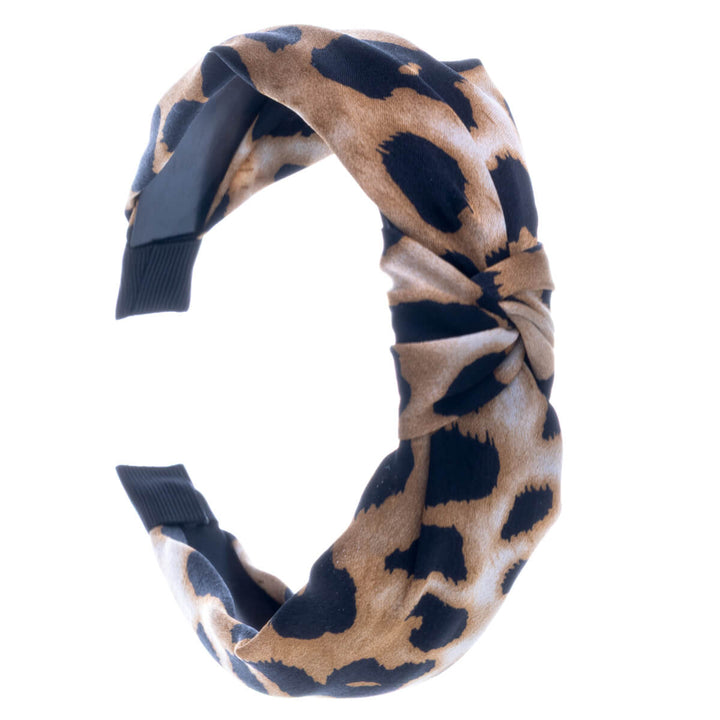 Leopard hårband med knut 2,9cm