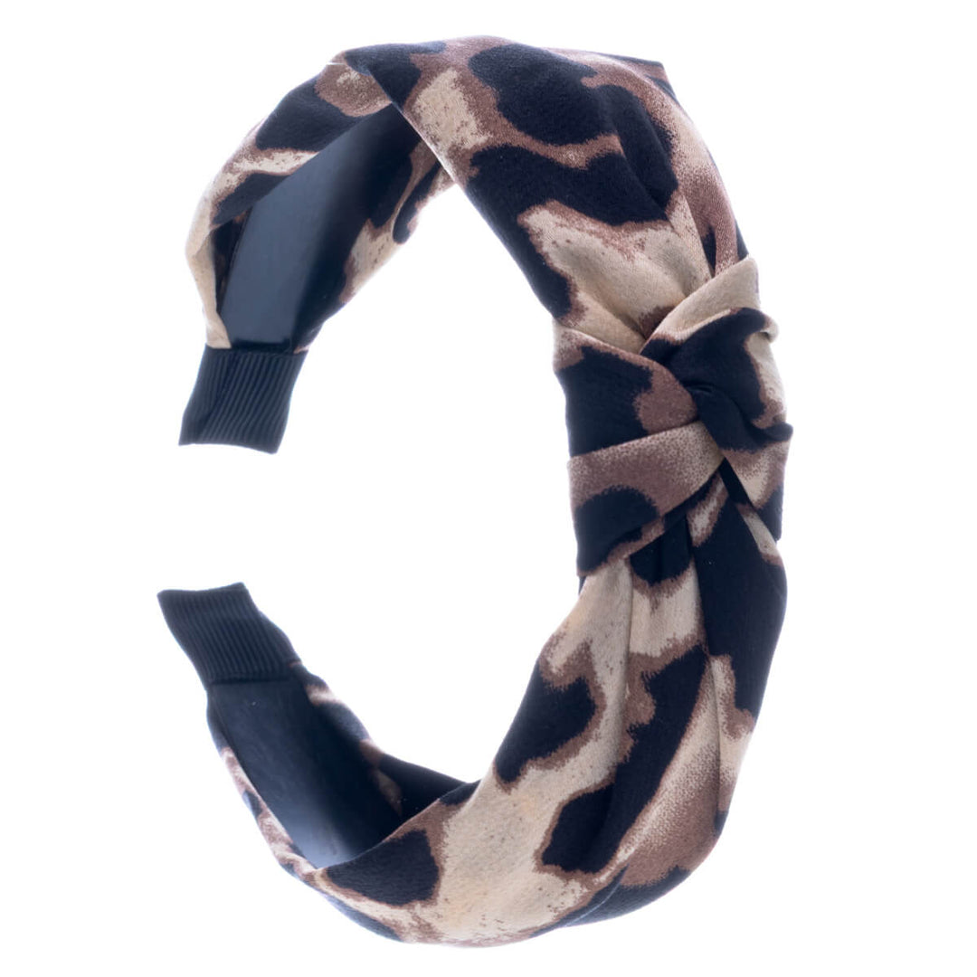 Leopard hårband med knut 2,9cm