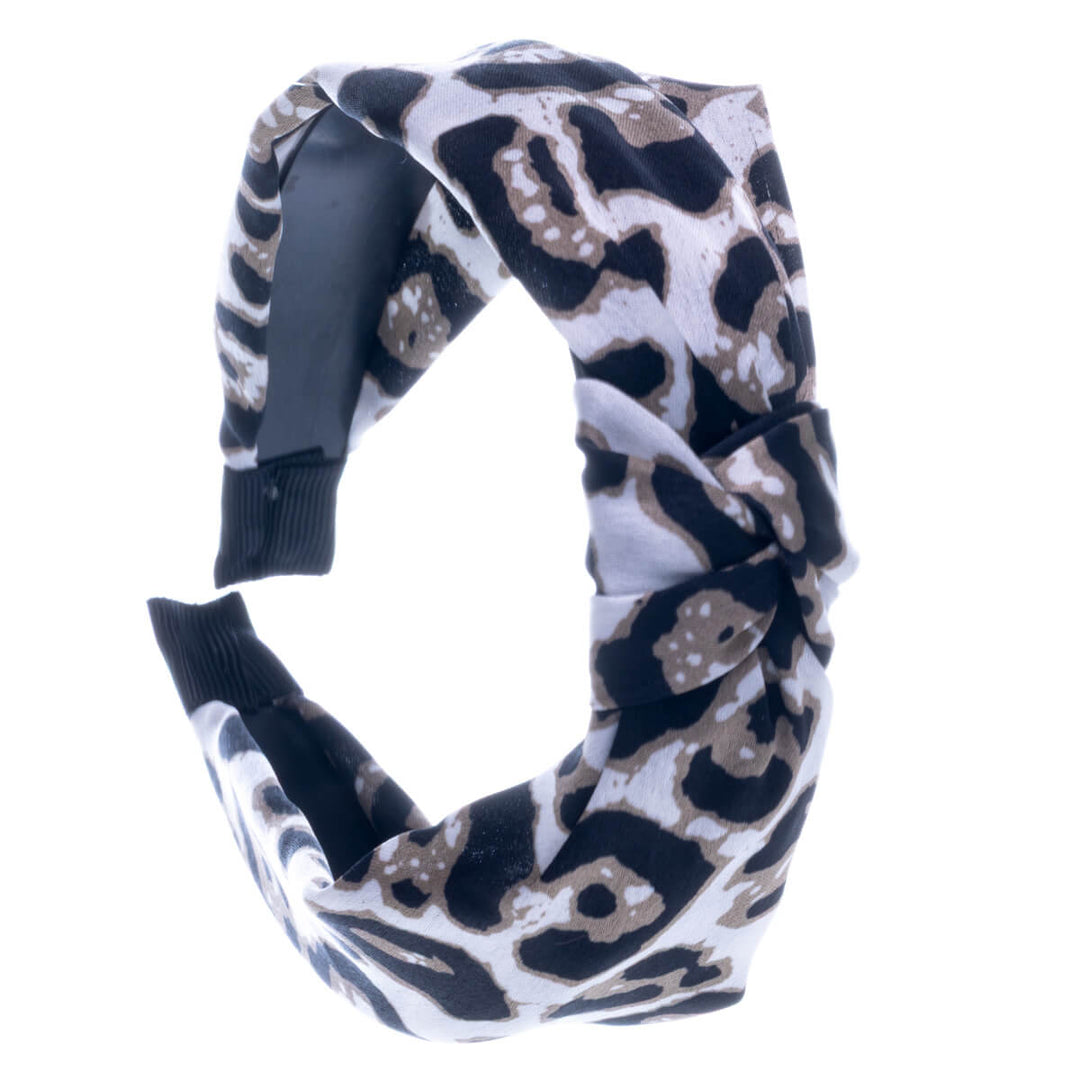 Leopard hårband med knut 2,9cm