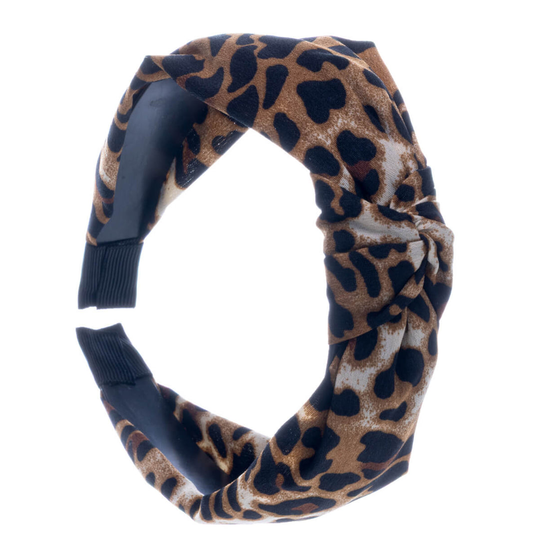 Leopard hårband med knut 2,9cm