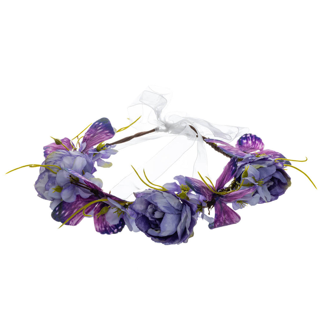 Lila fjärilsblomsterkrans