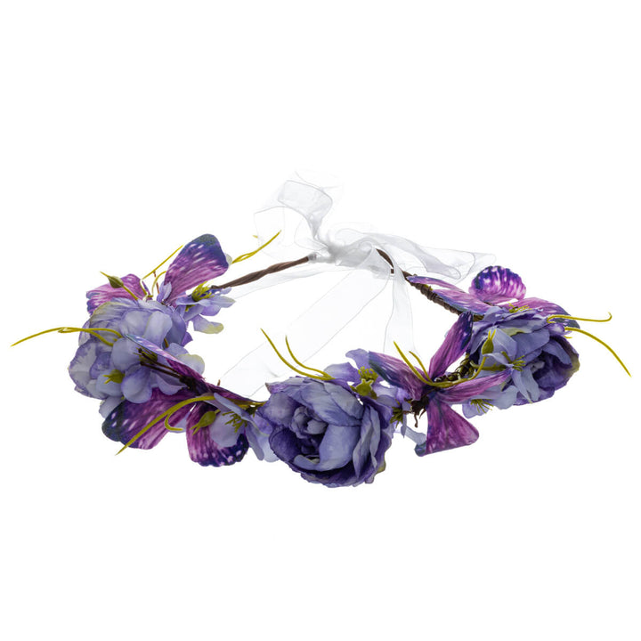 Lila fjärilsblomsterkrans