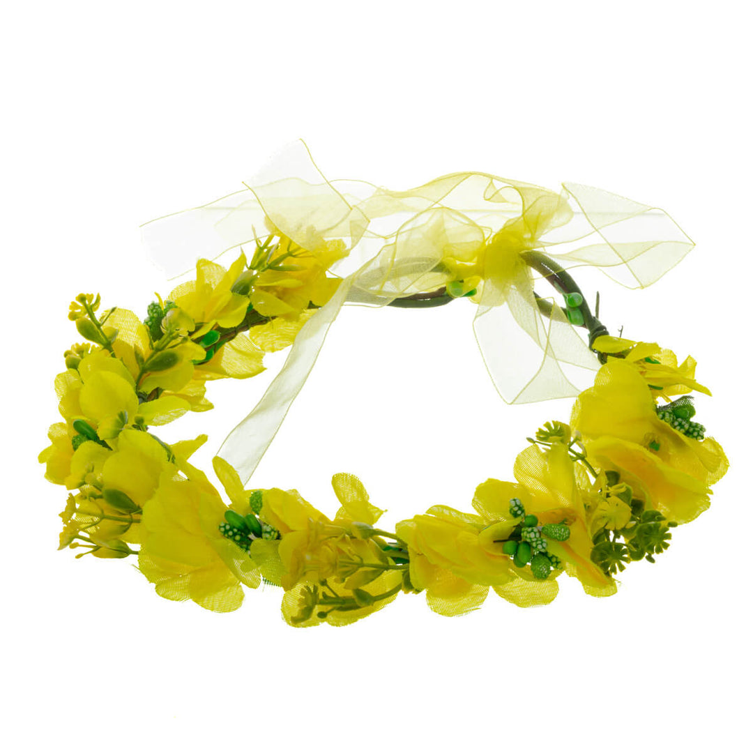 Bright yellow flower wreath