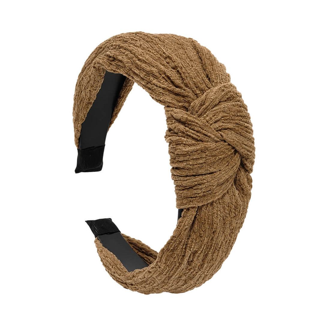 Knot-Detail Headband with Textured Matte Finish