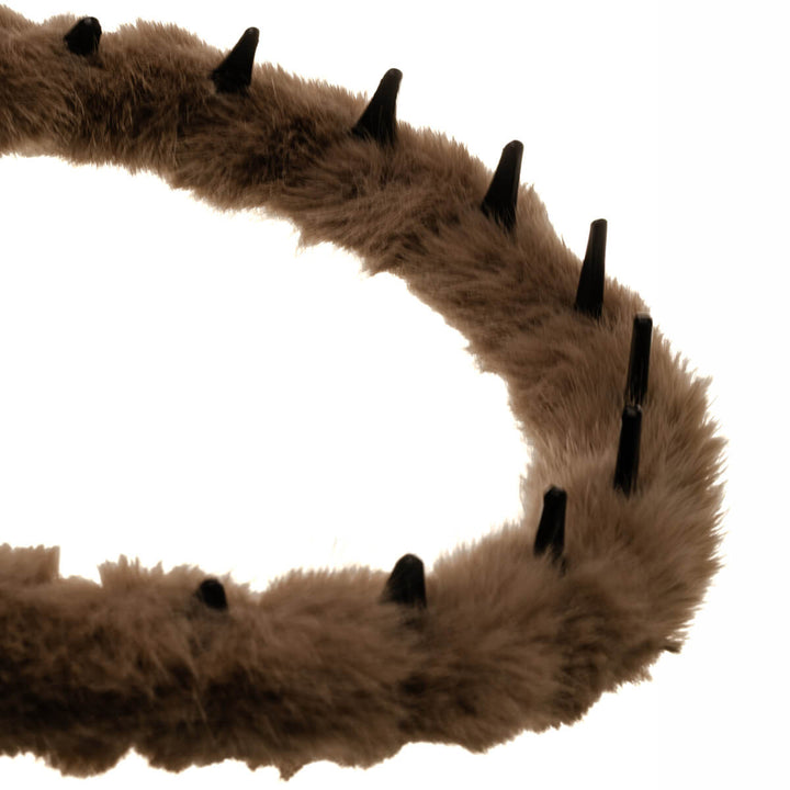 Faux fur decorated plastic hair clip
