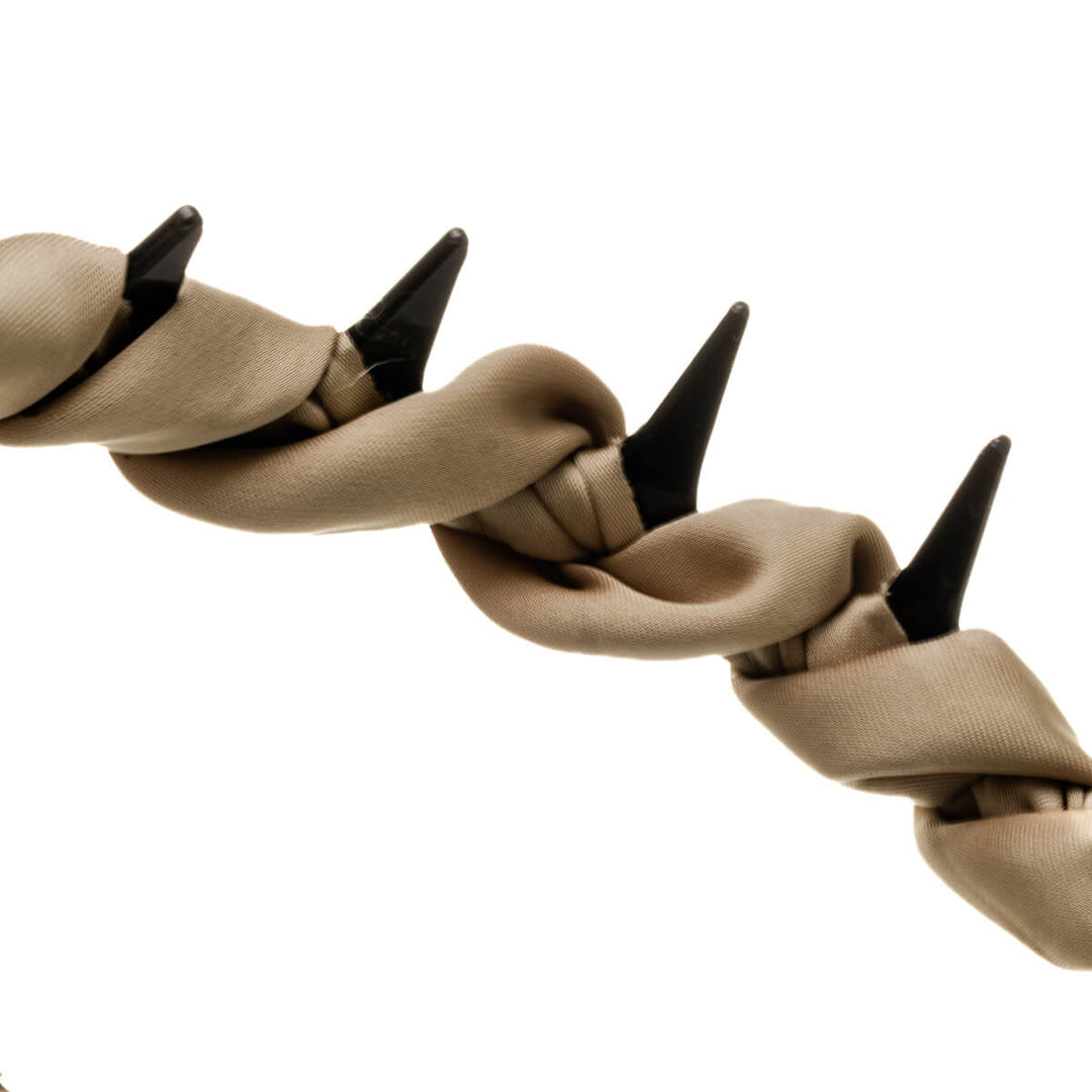 Plastic hair clip decorated with satin fabric