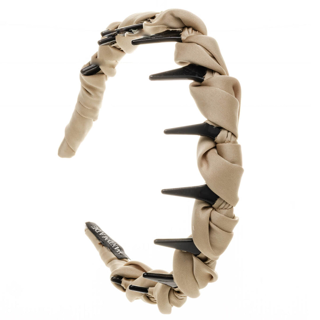 Plastic hair clip decorated with satin fabric