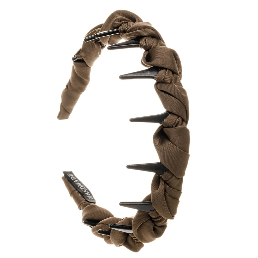 Plastic hair clip decorated with satin fabric