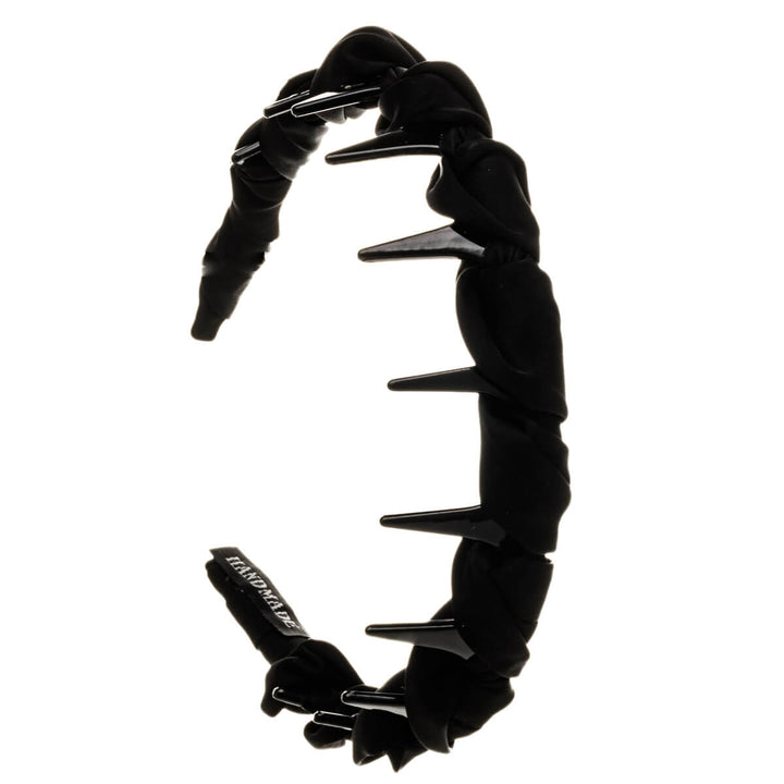 Plastic hair clip decorated with satin fabric