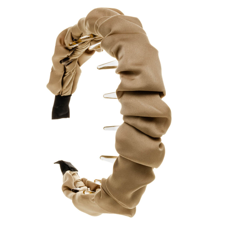 Plastic hair clip decorated with satin fabric