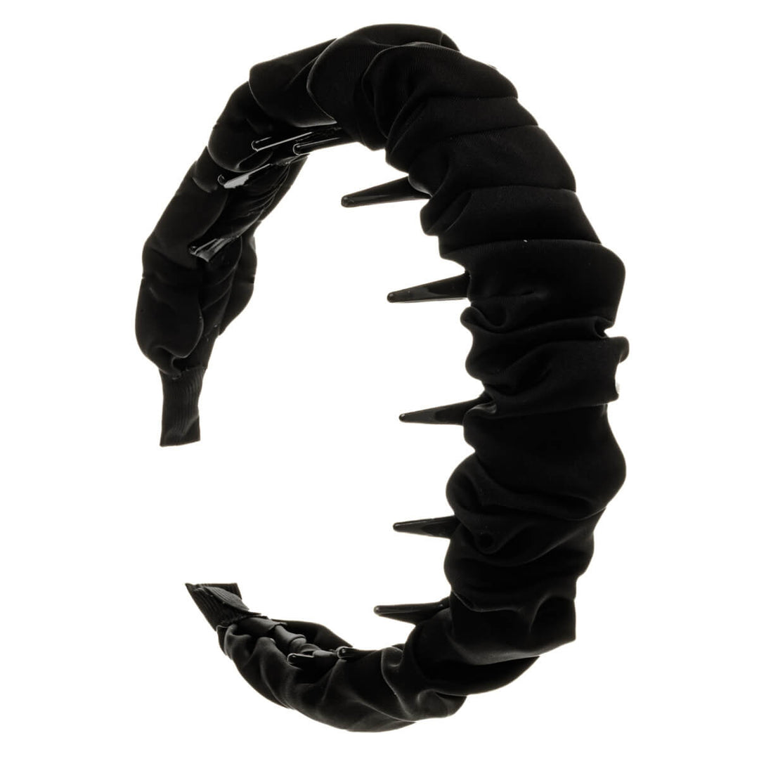 Plastic hair clip decorated with satin fabric